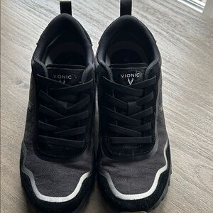 Vionic Charcoal and Black Athletic Shoes